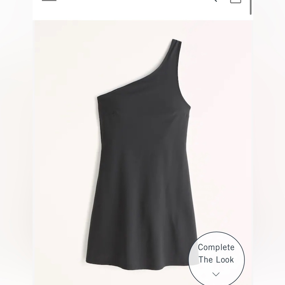 Abercrombie & Fitch One-Shoulder Black Dress
